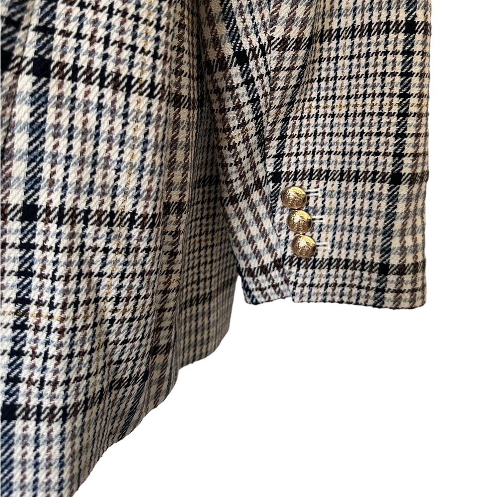 NWT Talbots Double Breasted Houndstooth Blazer Jacket - Size 14W - Picture 4 of 8